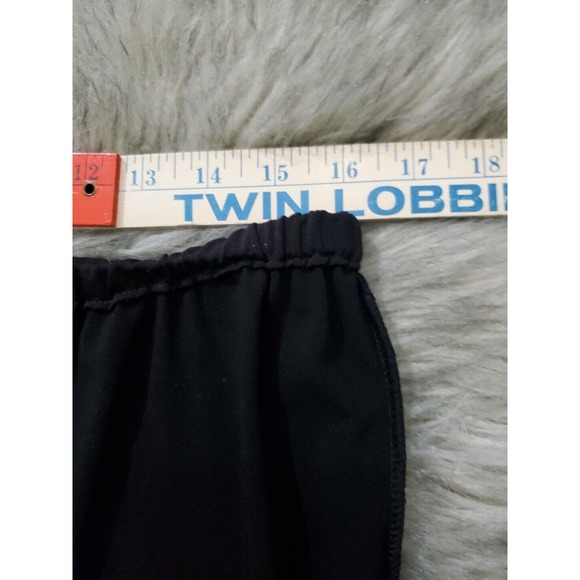 Pat Dahnke Size 18? Black Elastic Waist Animal Print Ruffles Long Maxi Skirt - Picture 7 of 9